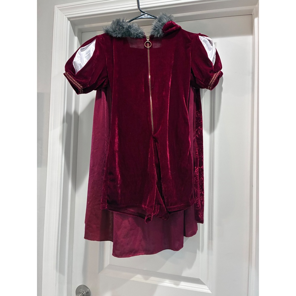 Spirit Halloween Red Riding Hood Costume Romper Cape Velvet Faux Fur Women Small
